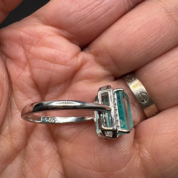 FINAL SALE Natural Paraiba Tourmaline Doublet Set in 925 Sterling Silver - Picture 9 of 14